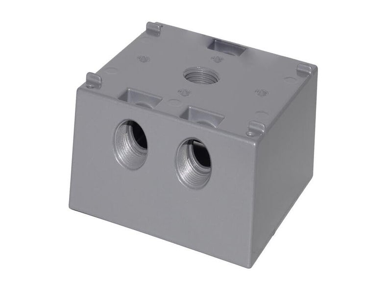Sigma Electric, Gray Sigma Engineered Solutions, 14351 1/2-Inch 4 Hole 2-Gang Box, No Size - Image 4